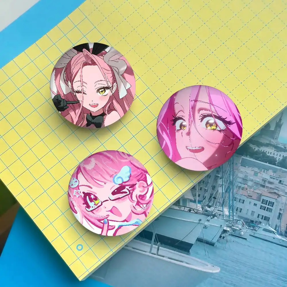 A-Alien Stage Mizi Round Exquisite Badge Brooches Creative Pins For Clothes Hat Backpack Gift Accessories