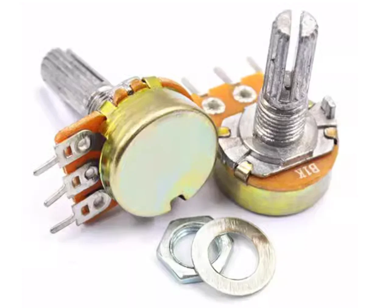 

Одиночный потенциометр WH148 регулируемый B1K 2K 5K 10K 20K 50K 100K 500K, длина ручки 15 мм 20 мм