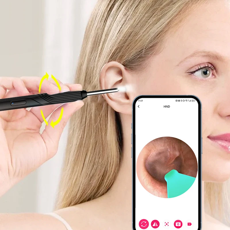 طقم منظار الأذن اللاسلكي المحمول ، طبيب طبي منزلي ، منظار الأذن والعناية بالأذن ، سماعة الأذن LED ، منظف الأذن ، كاميرا بصرية ذكية ، USB ، NE18 #5