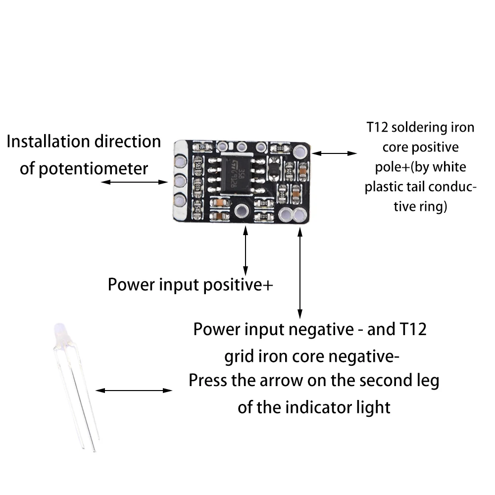 DC 18-24V DIY Mini Temperature Controller Board For Soldering Iron Station T12 Core T12 Welding Station Control Board