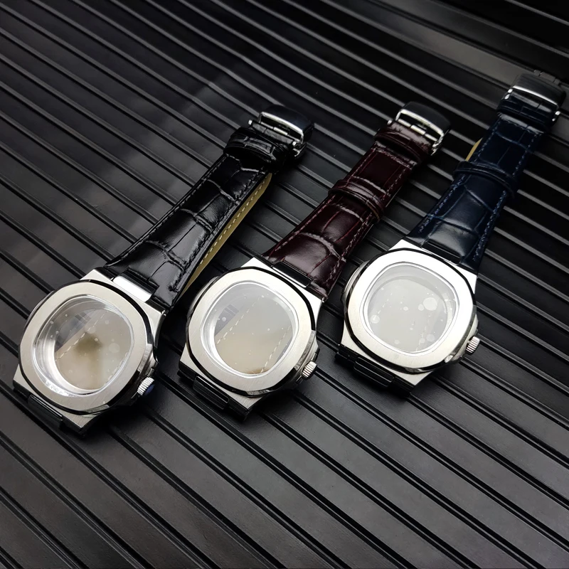 Серебряные-часы-nautilus-зеркальное-стекло-подходит-для-nh35-nh36-браслет-для-часов-dermis-прозрачная-задняя-крышка-для-дайвинга