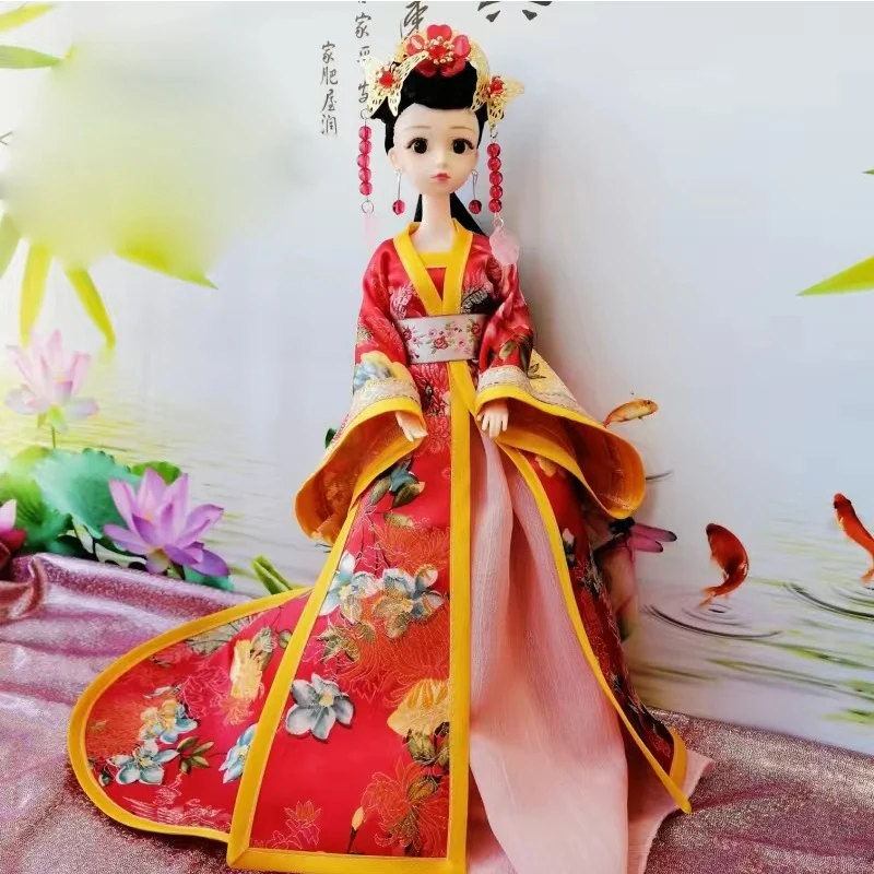 中国の漢服人形,伝統的な服の頭飾り,王女の人形,中国のドラマ人形