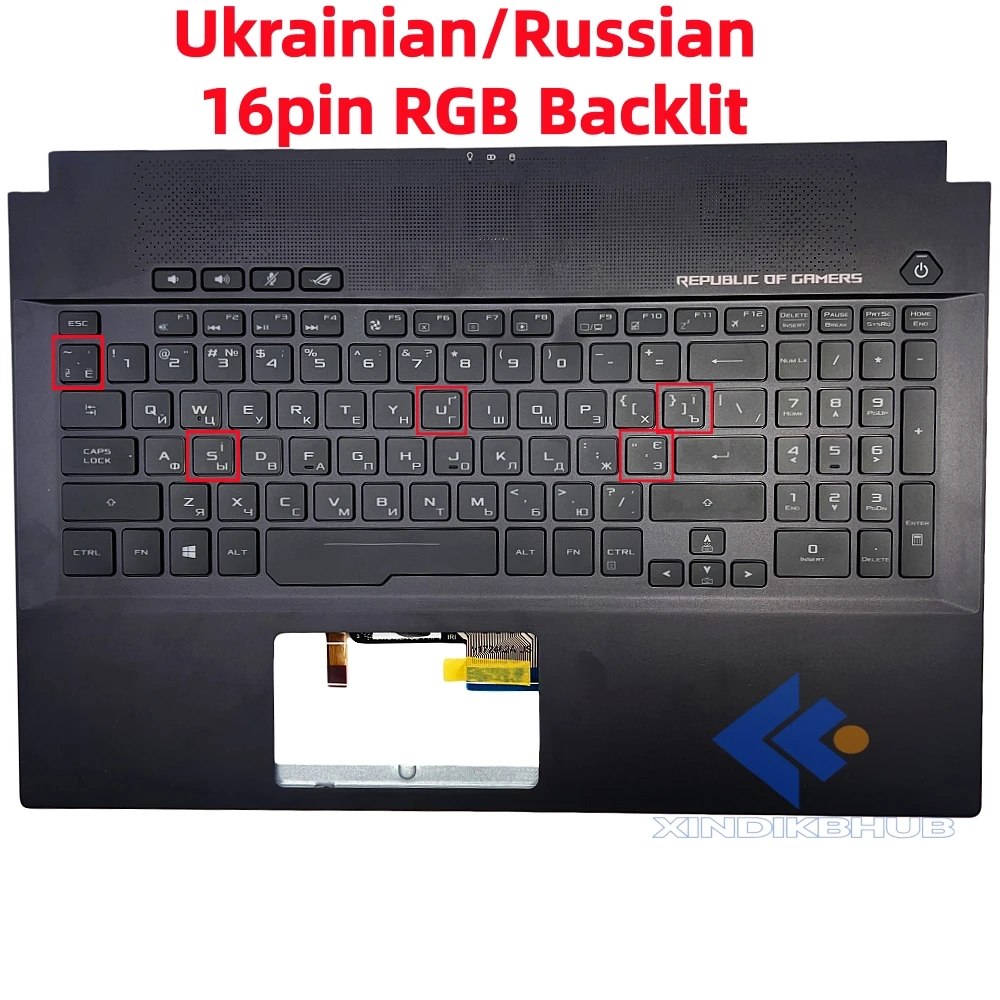 

Клавиатура для ноутбука XIN-русско-украинская с RGB-подсветкой для ASUS GU501 GU501GM GU501G GU501GS GM501G