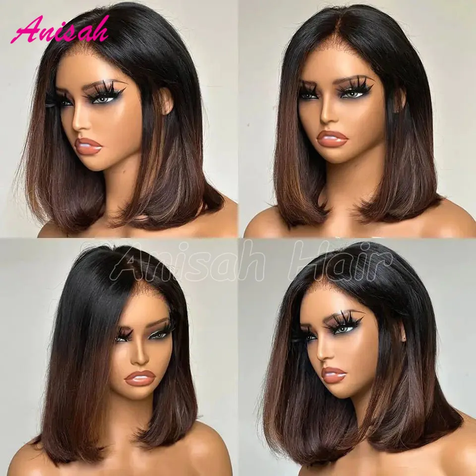 

Straight Lace Front Human Hair Wigs for Women Glueless Short Bob Wig Pixie Cut Wigs Brazilian 13X4 Transparent Lace Frontal Wig