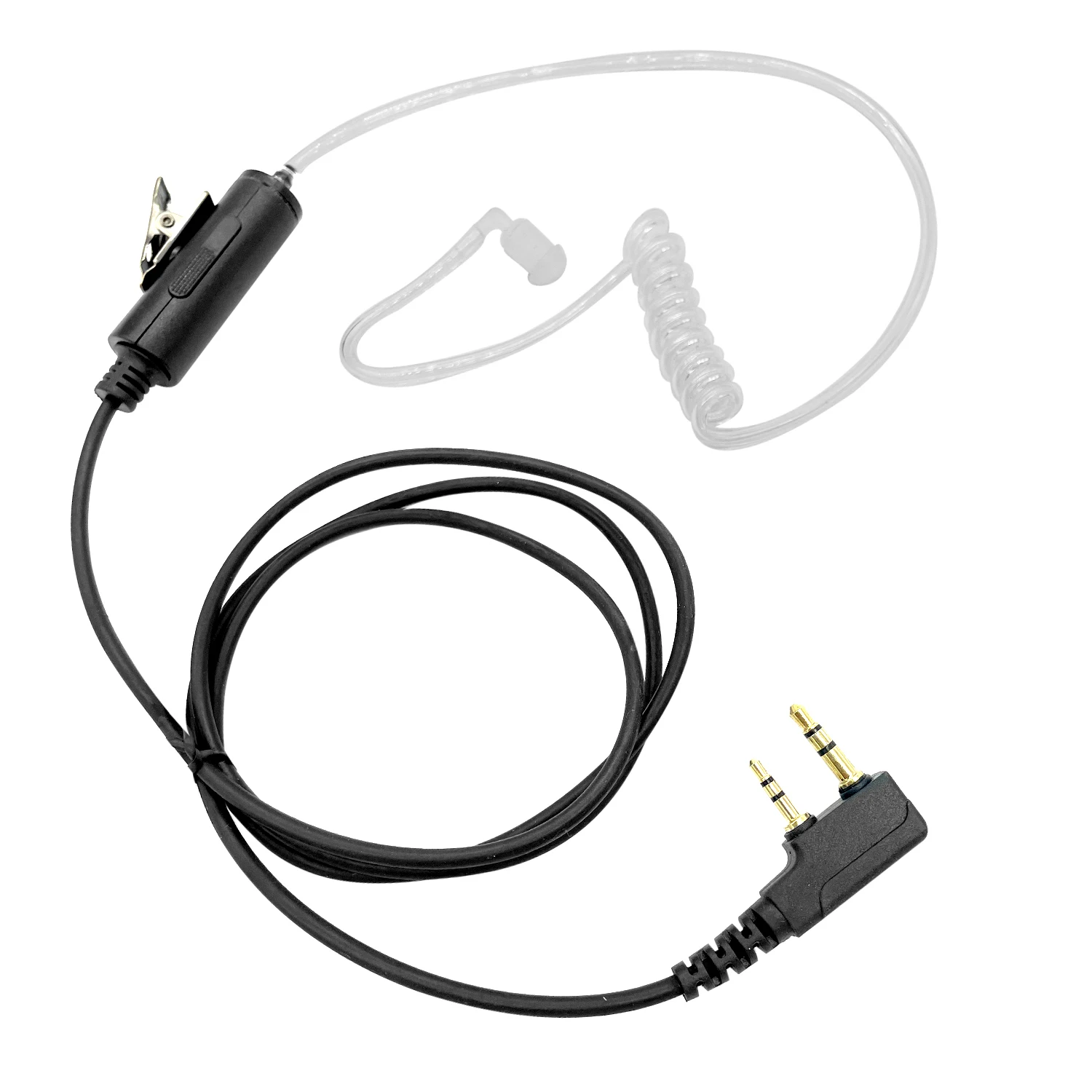 Walkie Talkie Microphone Headset, Radio Earpiece, Compatible with Models, Fit for Kenwood, Baofeng, Two Way Radio