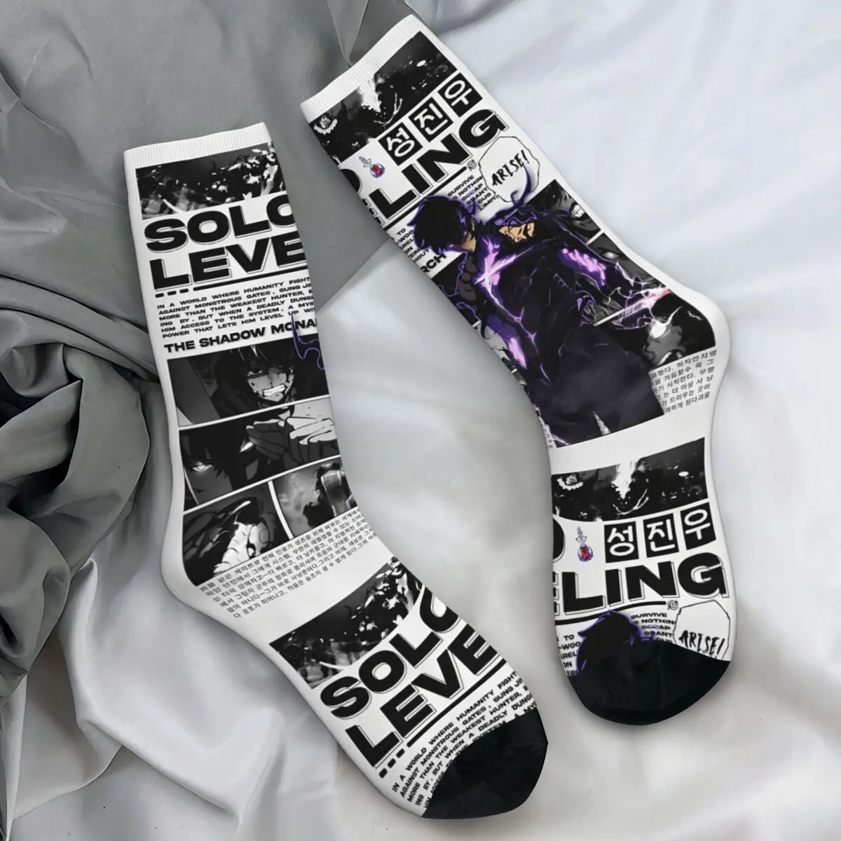 カップルソックスソロレベリングジンウーアニメストッキング秋のファッション品質ソックスグラフィックアウトドアスポーツ滑り止めソックス