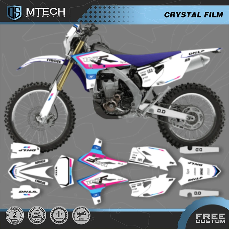 

DSMTECH Motorcycle Graphics Background Decals Stickers Kits for YAMAHA WRF450 2012 2013 2014 2015 011