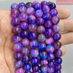 Natural Starry Sky Sugilite Round Loose Beads Diy Bracelet Accessories for Jewelry Making Supplies 15