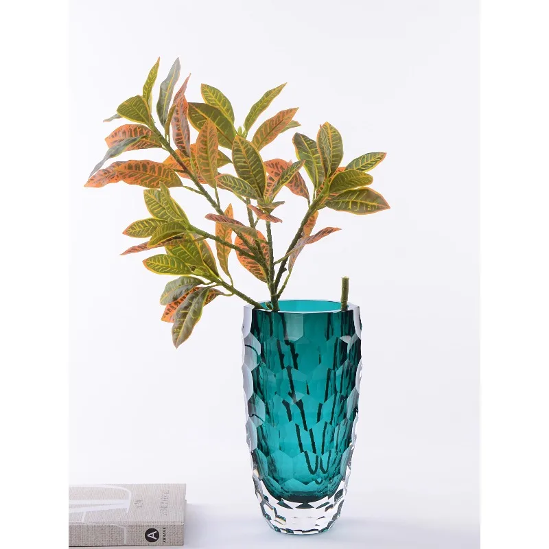 

Cut light luxury modern high-end glazed vase home office flower arrangement vase