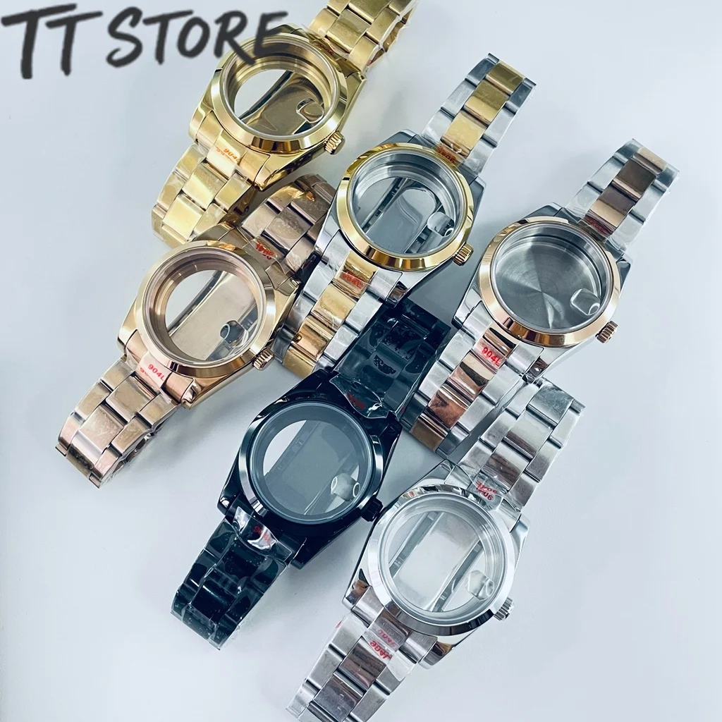 36mm 40mm Silber Schwarz Gold Roségold NH34 NH35 NH36 NH38 NH39 NH70 NH72 ETA2824 PT5000 Uhrengehäuse Top Wasserdicht Saphir Crysta