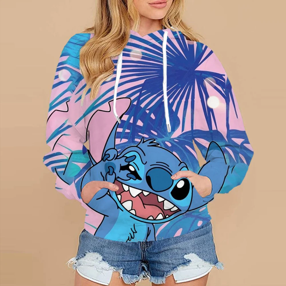 

Anime Disney's Lilo&Stitch Hoodies Children's Cartoon Costumes Girls' Lilo and Stitch Sportswear Manga Hoodies Women's Casual To