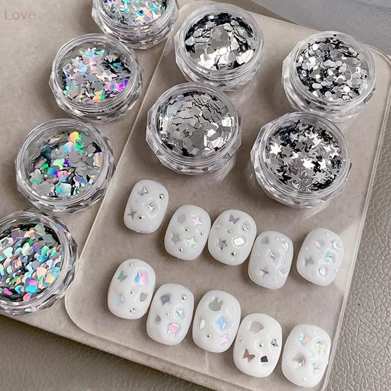 [L & P] 1 جرة الليزر Asterism احباط رقائق مسمار الترتر مسمار الفن الديكور مانيكير نصائح السحر للنساء الفتيات DIY بها بنفسك اكسسوارات