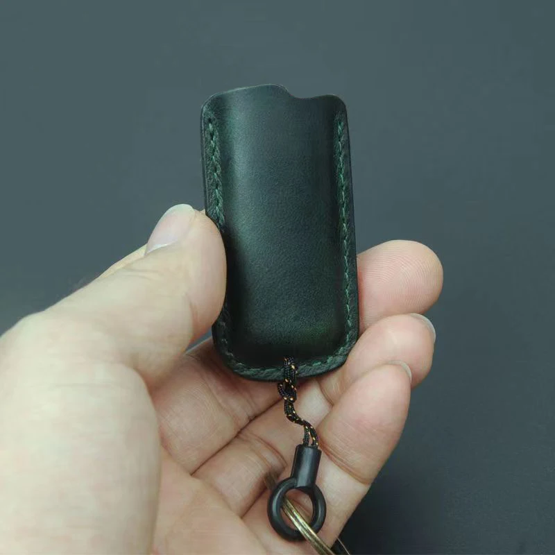 Durable Portable Fashion Leather Explosion-Proof Gas Lighter Protect Box For Bic J5 Reusable Case Outside Armor Cover Man Gift