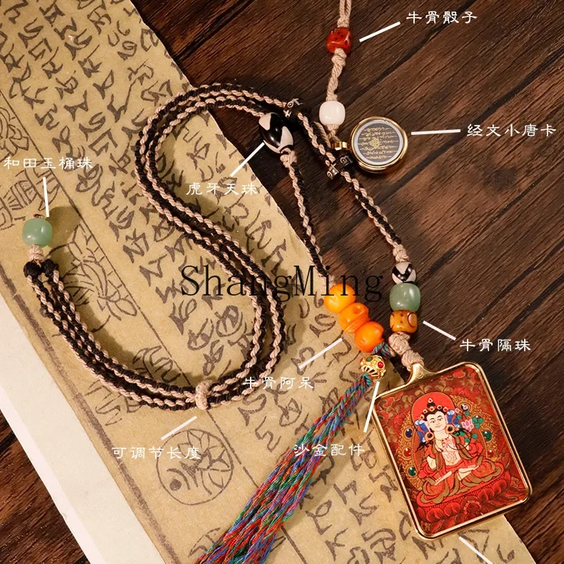 CLL hand-painted eight patron saints Huangcai Buddha pendant natal year zodiac pendant Wenwan
