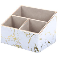 3-Compartment Desktop Storage Box For Remote Control Phone Keys Pen Holder Office Organizer Table Sundries Case