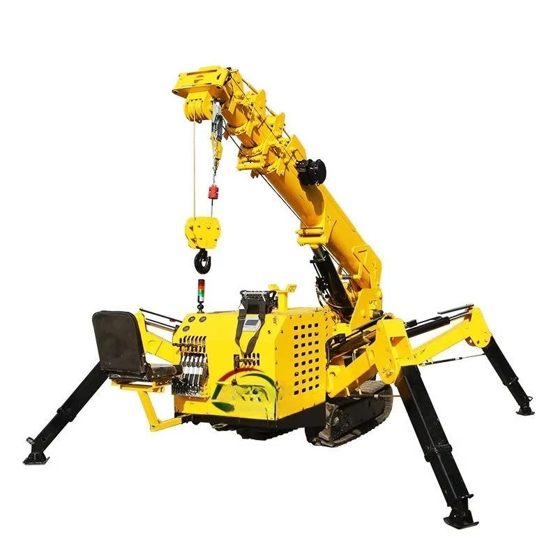 Gru a ragno cingolata Mini gru mobile da 4 tonnellate Gru a ragno cingolata con telecomando