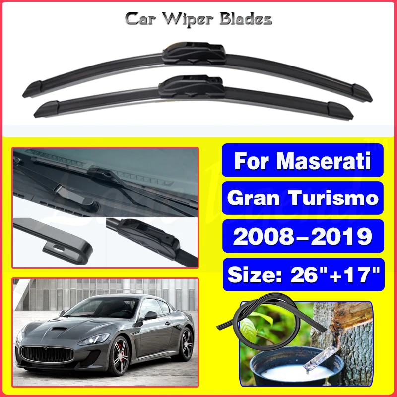 

Front Wiper Blades For Maserati Gran Turismo 2008 - 2019 Windshield Windscreen Brushes Rubber Cleaning Washers Car Accessorie