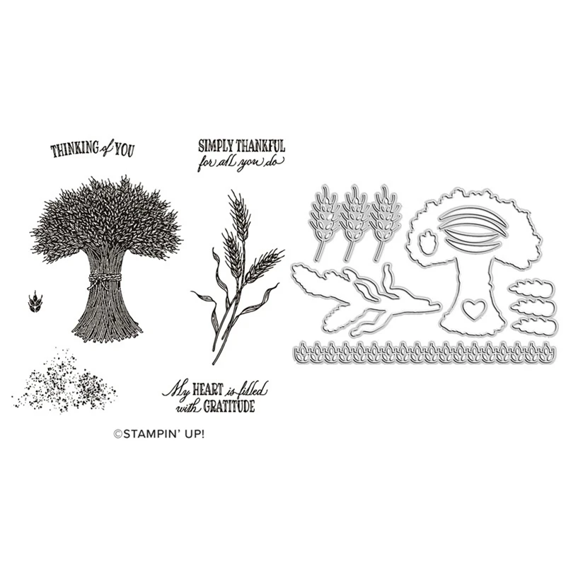 Harvest Grateful Autumn Latest 2022 Catalog Cutting Dies Clear Stamp Scrapbooking For Paper Making Embossing Frame Card