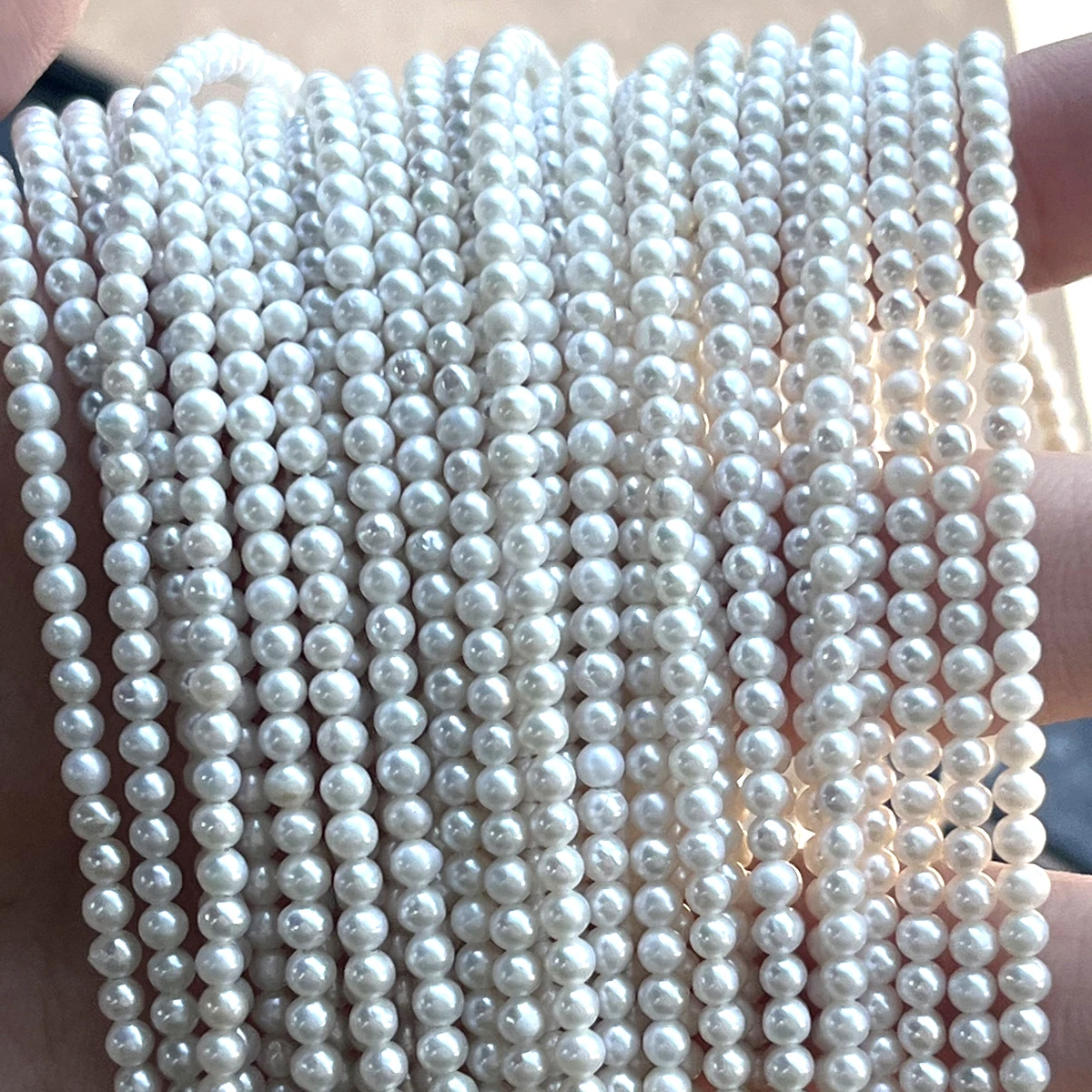AAA 2-3mm Near-round Natural Freshwater Pearls Beads Exquisite Jewelry Making Supplies for DIY Necklace And Bracelet Accessories