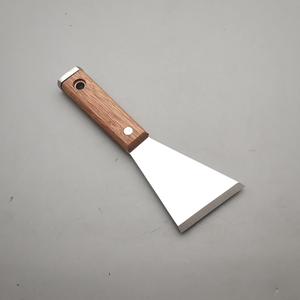 شفرة فولاذية غير قابلة للصدأ مقبض من الخشب الصلب قاطع المعجون أداة تنظيف الجدار المتينة للديكور المنزلي لوازم مصقولة للحوائط الجافة