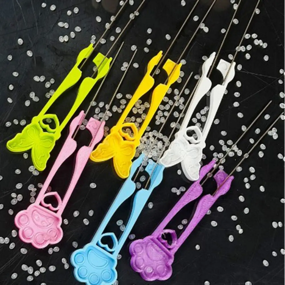 Ferramenta Multifuncional Educacional de Alta Qualidade para Artesanato com Miçangas: Pinça de Dupla Agulha para Miçangas Perler, Feita à Mão