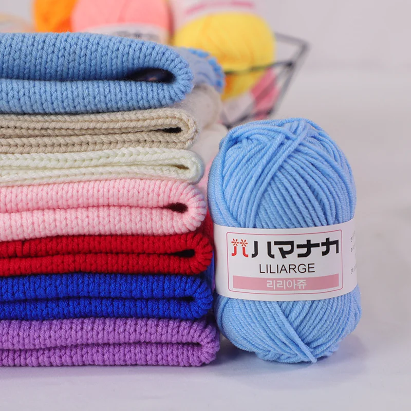 25g Soft Milk Cotton Yarn Anti-Pilling High Quality Hand Knitting Wool Blended Yarn Apparel Scarf Hat Crochet  Doll Craft Sewing