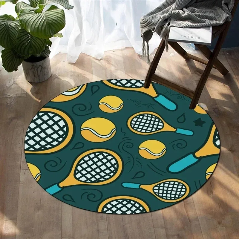 Delicious Food Print Round Rug – Soft Non-Slip Cartoon Floor Mat for Bedroom Living Room Sofa & Table Decor