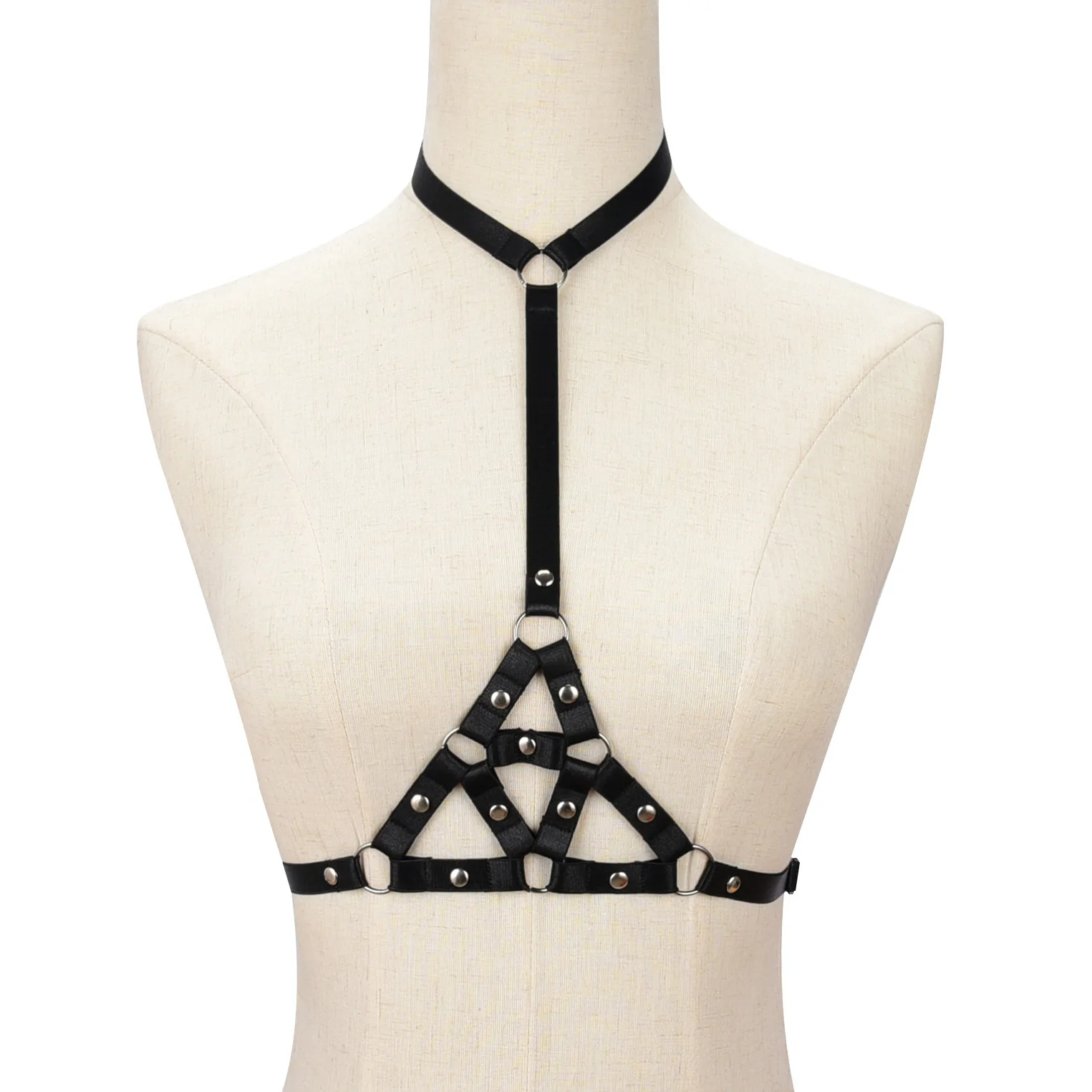 

Women Sexy Crop Top Bondage Harness Fetish Elastic Cage Bra Rave Wear Body Harnesses Lingerie Sexy Pastel Goth Suspender Bralett