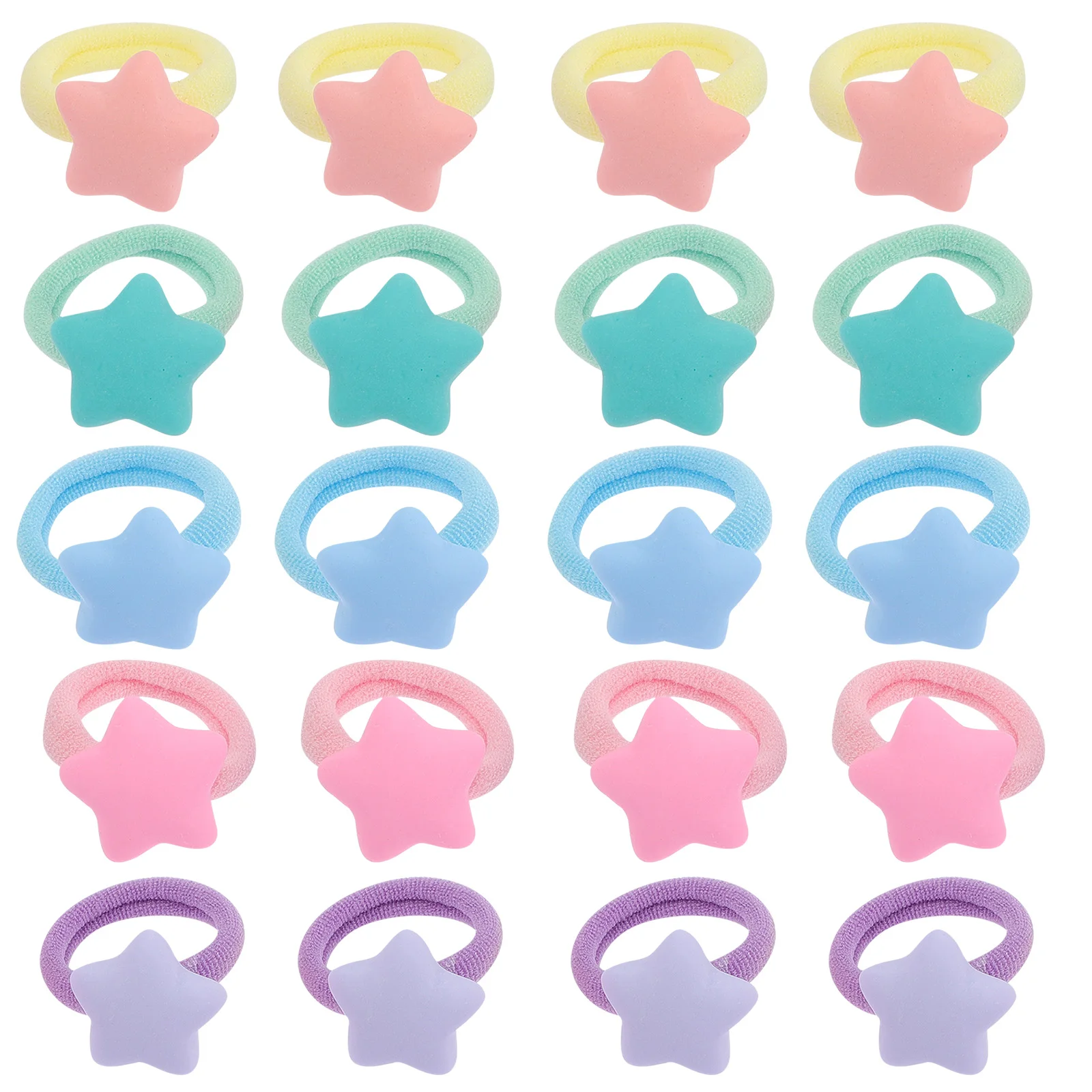 

30 Pcs Cartoon Hair Ties Kids Headbands Baby Hair Bands Girls Accessories Elastic Resin Material Wedding Party Daily Wear