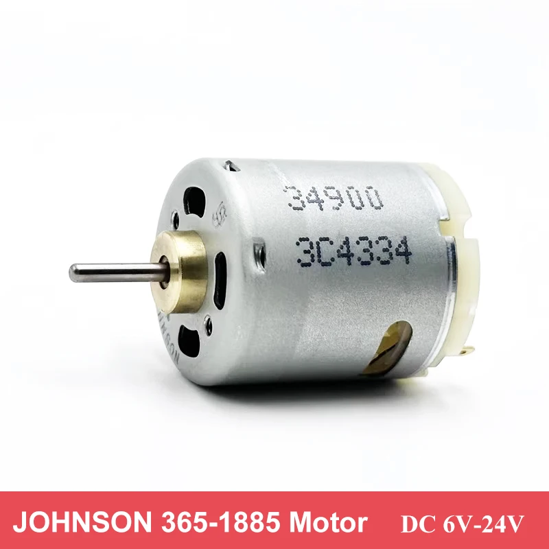 JOHNSON RS365-1885 (34900) Carbon Brush Motor DC 6V 12V 18V 24V 25800RPM High Speed with Cooling Hole for Hair Dryer Heat Gun