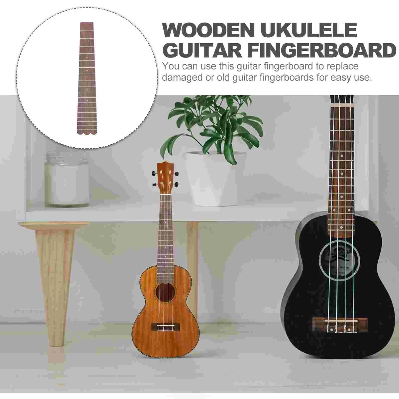 Accessorio per chitarra Parti di ricambio per componenti tastiera in legno con tastiera per ukulele