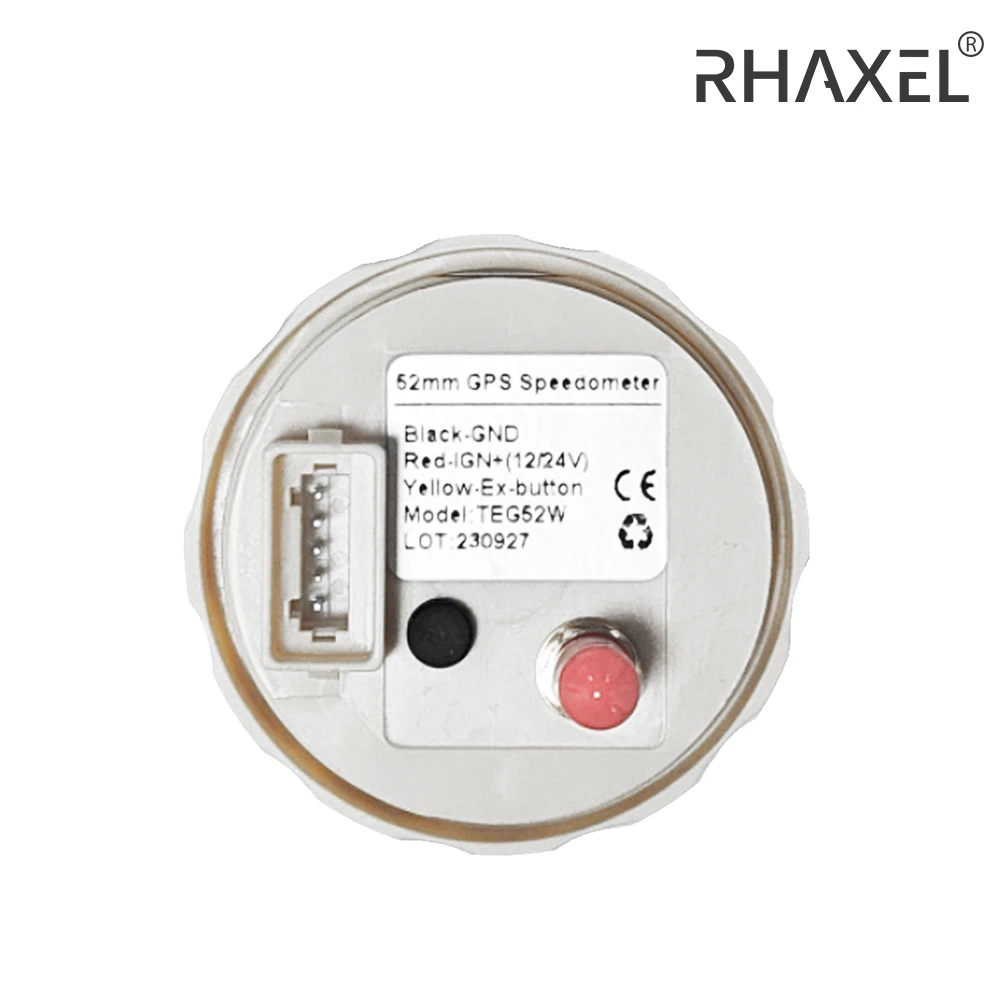 RHAXEL 52mm Digital Universal GPS Speedo Gauge 0-999km/h mph konts with Compass 12V 24V for Yachts Vessels Tractor