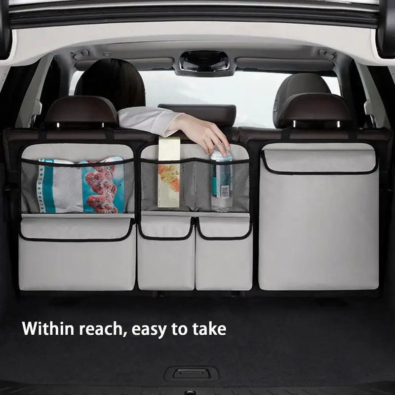 Car Organizer Back Seat Car Rear Seat Organizer Hangable Vehicle Storage Caddy Car Rear Multi-function Combination Storage For