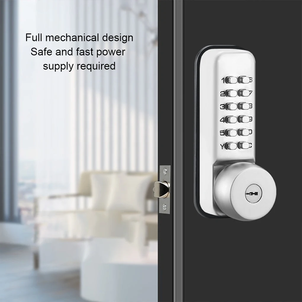 Waterproof Mechanical Keyless Password Code Number Lock For Home Apartment Wooden Metal Door Easy To Install Anti Theft Safety