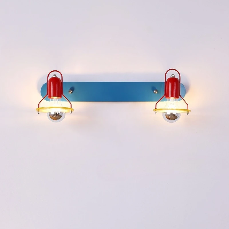 ممفيس خمر مصابيح الحائط الملونة بريق معدني غرفة نوم الأطفال نموذج غرفة خلفية مرآة الجبهة شمعدانات جدارية الحلي