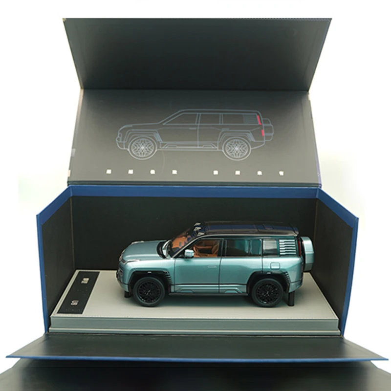 1:18 scala pressofuso lega BYD Yangwang U8 fuoristrada SUV giocattoli auto modello classici collezione di Souvenir per adulti espositore per regali