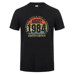 Summer Born in 1984 June May T Shirt Short Sleeve Made March In October November Every Month of 1974 Tees Birthday Gift  SD-005