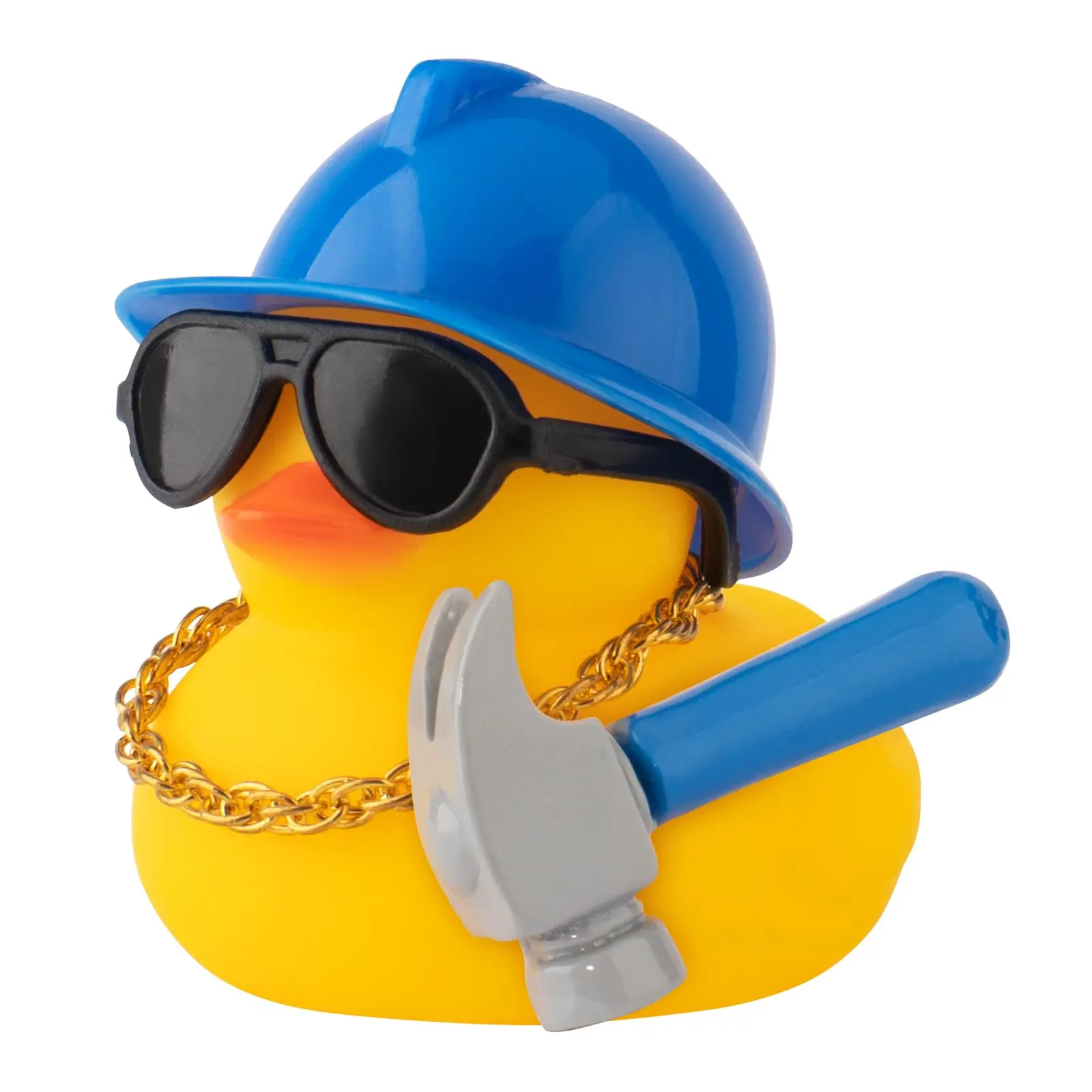 Decoraciones para salpicadero de coche, patos de goma, pato de goma para construcción, adorno para coche, bonito pato con herramienta