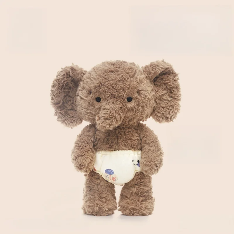 

35cm Shy Little Elephant Plush Toy Healing Appease Baby Elephant Plush Doll Stuffed Animal Pillow Boy And Girl Birthday Gift
