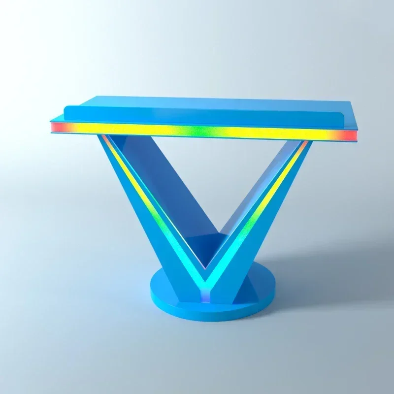 Luminous mixer, player, stereo table, shelf, black cool mobile table.