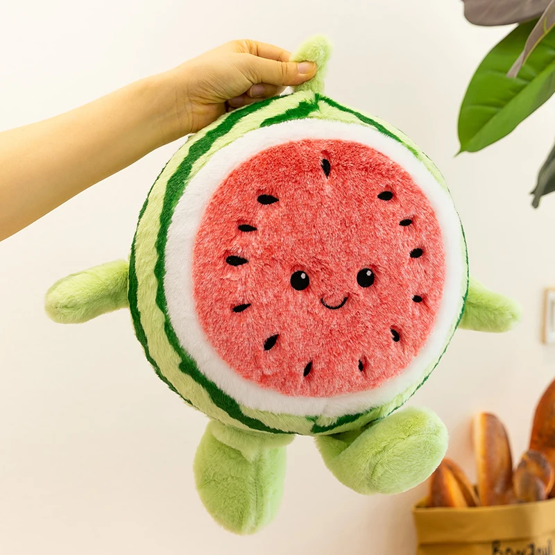 Hugging Watermelon Plush Toy Soothing Doll Round Sleeping Pillow Cloth Doll Children's Birthday Gift for Girls