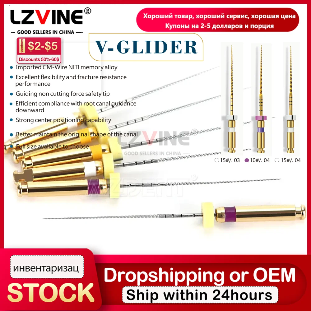

135℃ Autoclavable Dental Endo File Root Canal Instrument 25mm Dentistry Rotary Endodontic Nickel Titanium Alloy Path Glide