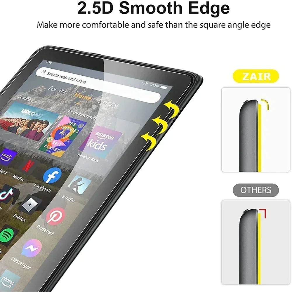 ฟิล์มป้องกันหน้าจอแท็บเล็ต3แพ็กสำหรับ Amazon Fire HD 8 / 8 plus/ 8 2020 2022รุ่น11TH