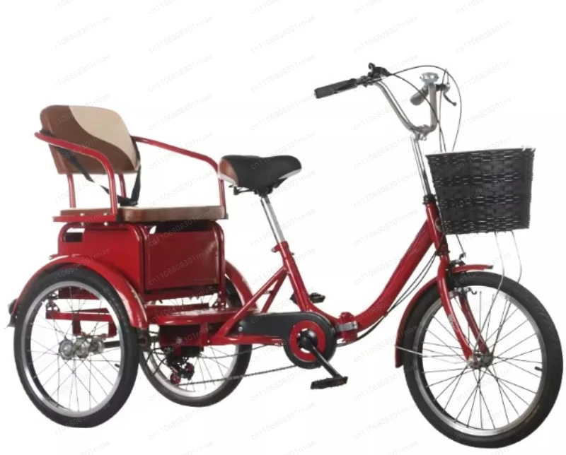 Elderly pedal tricycle Adult variable speed tricycle Light leisure pedal tricycle
