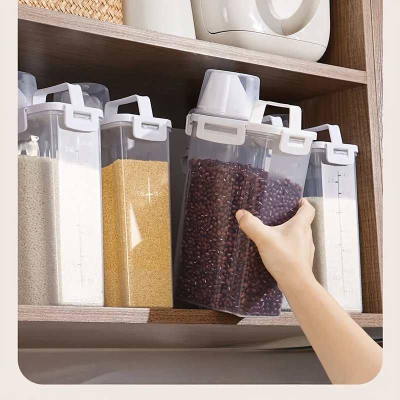 Rice Storage Container, Household Insect-Proof and Moisture-Proof Sealed Flour Storage Canister, Rice Organizer Box