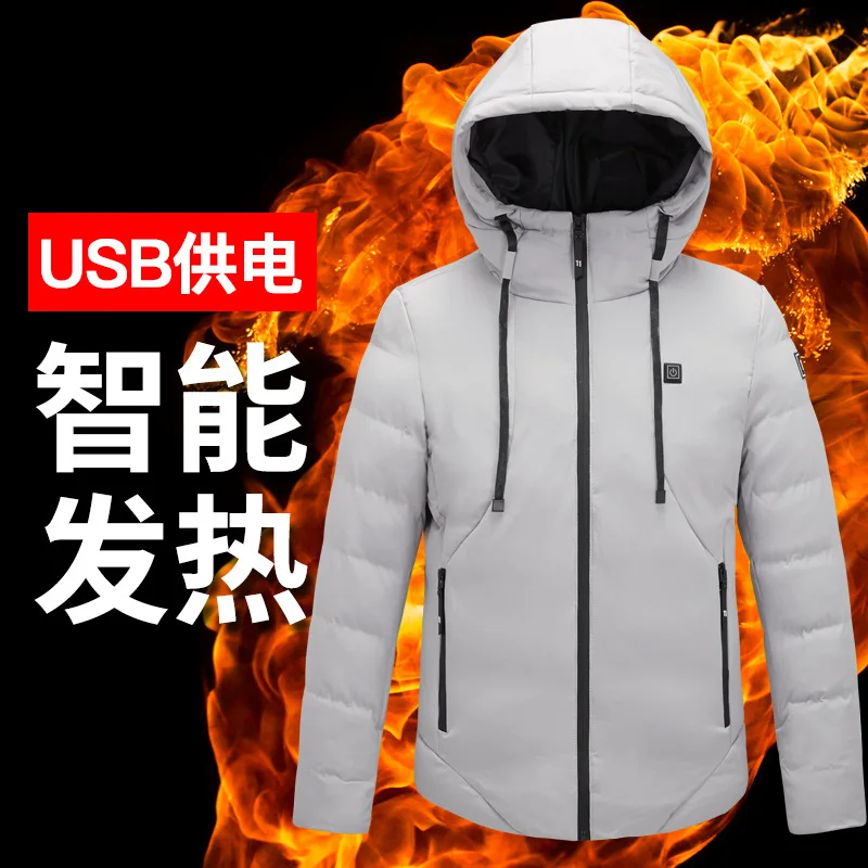 Smart Heating Jacket for Men - 4 Zones Heating Outdoor Coat with Remote Control