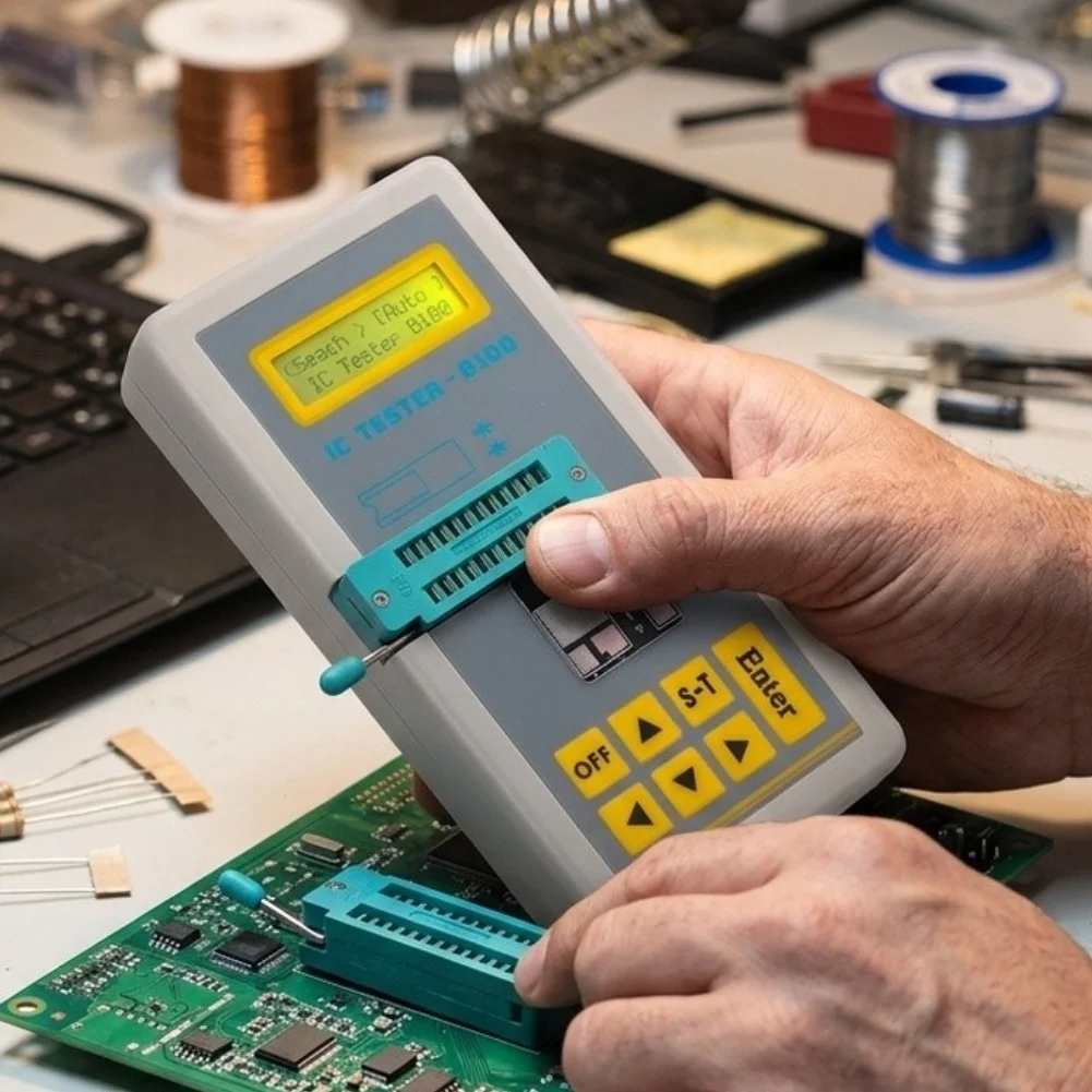 1PC ABS IC Tester Multifunctional Maintenance Tester For Automatic Transistor Identification And Zener Diode Voltage Detection