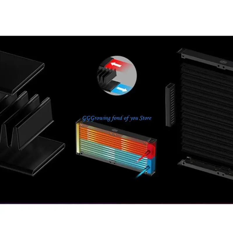 مبرد سائل لوحدة المعالجة المركزية H9EB ARGB CPU مبرد مياه لـ LGA 2066/2011 2011 115X AM4/AM3+/AM3/FM2+ مشعاع عالي الكفاءة #2