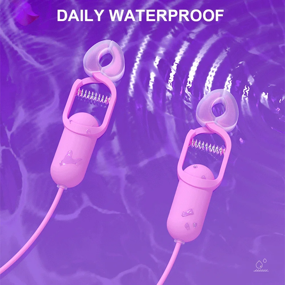 เครื่องสั่นกระตุ้นหัวนม คลิปหนีบกระตุ้นคลิตอริส นวดหน้าอก กระตุ้นคลิตอริส เครื่องช่วยสำเร็จความใคร่ ของเล่นทางเพศสำหรับผู้หญิง ผู้ใหญ่ 18+