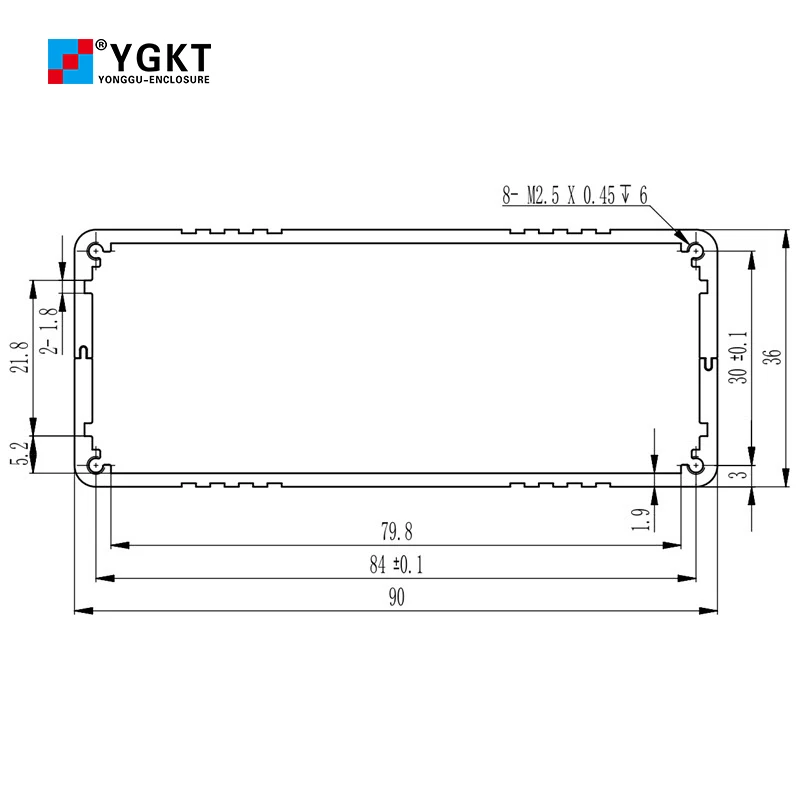 Aluminum Electronic Instrument Enclosure Circuit Batterie Externe Metal Housing Split Type Motor Control Box H11 90*36MM